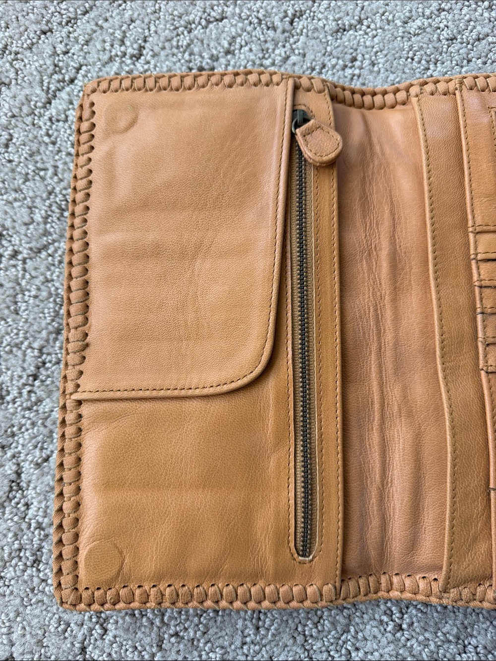 Kivari Desert Dream Leather Clutch Wallet in Tan Artisanal Bohemian Western Bag - Picture 12 of 15